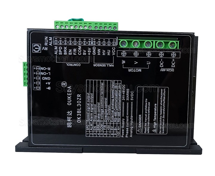 OUKEDA OK3BL30ZR 3 Phase Brushless DC Motor Driver Controller DC24-48V 30A